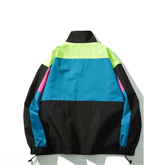 Multi Color Blocks Designer Zip Up Jacket - Picture 2 of 2